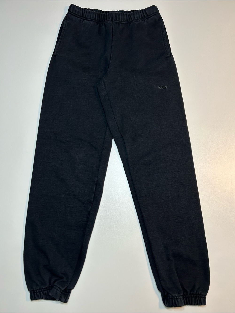Aritzia Tna Black Cozy Fleece Boyfriend Jogger High Rise Sweatpants